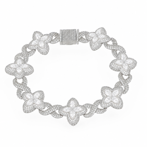 Pulsera de Flor XL blanca