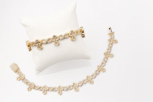 Pulsera cruces chapada piedra blanca