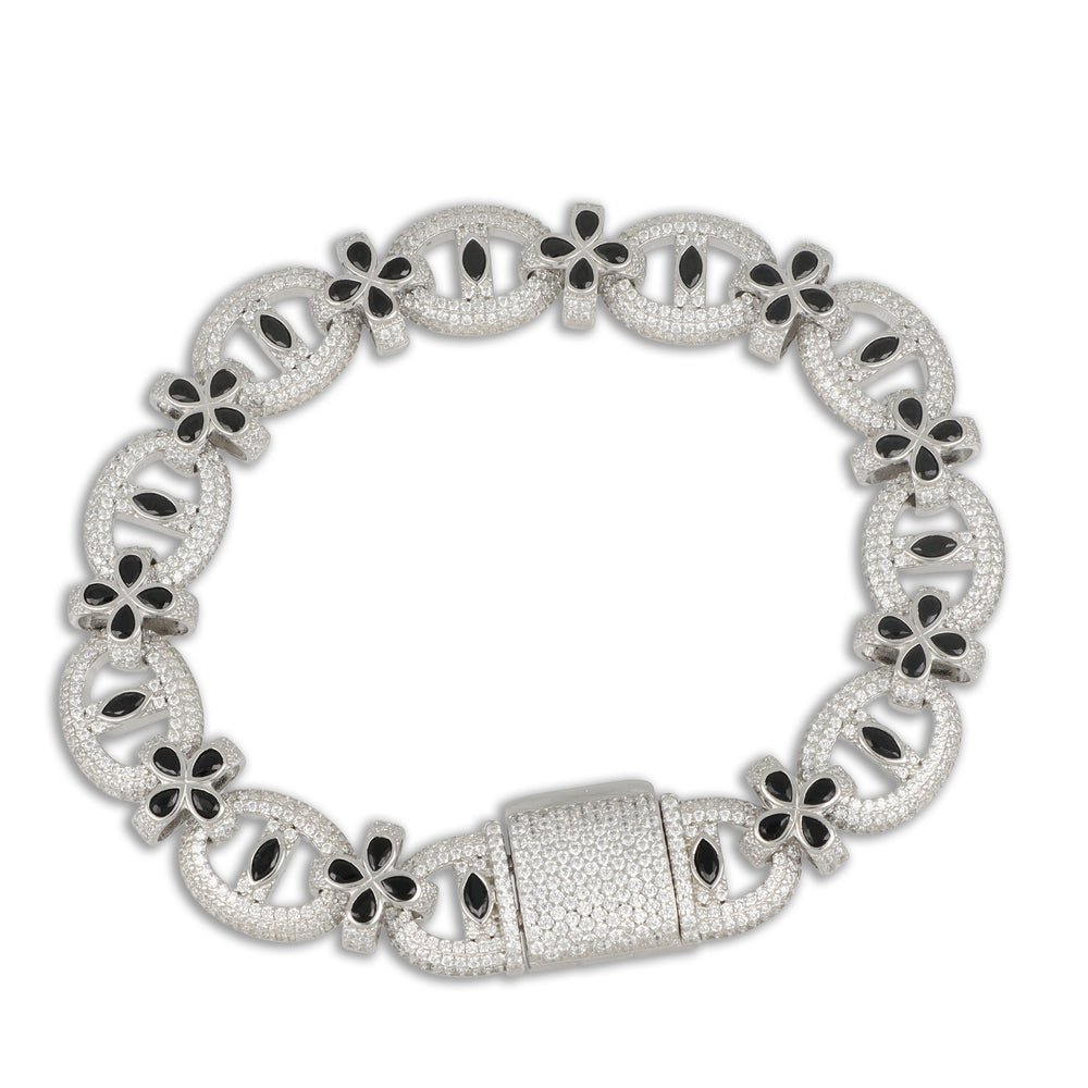 Pulsera siner piedra negra