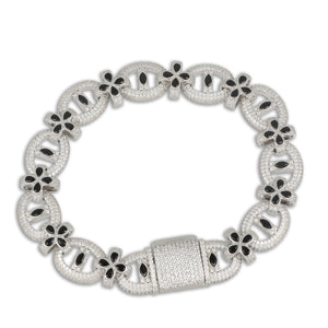 Pulsera siner piedra negra