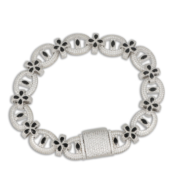 Pulsera siner piedra negra