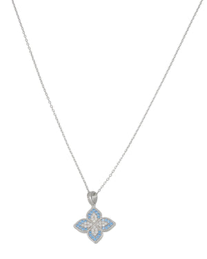 Colgante Trébol Azul