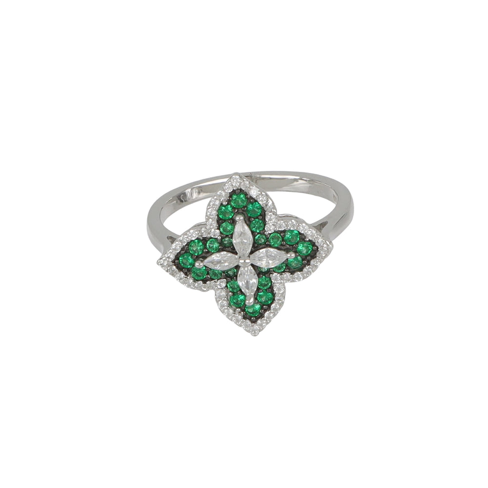 Anillo Trébol verde