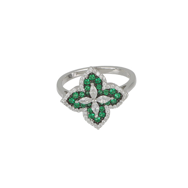 Anillo Trébol verde