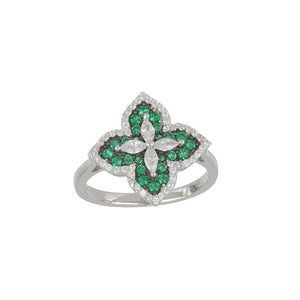 Anillo Trébol verde