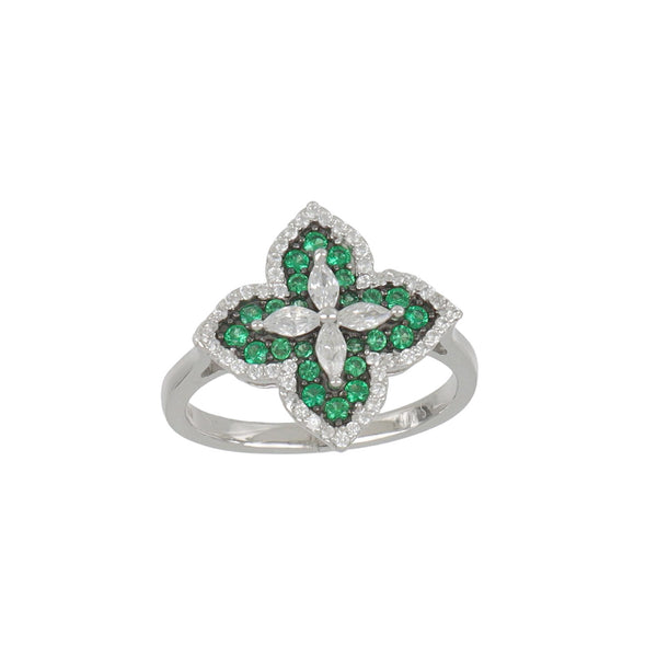 Anillo Trébol verde
