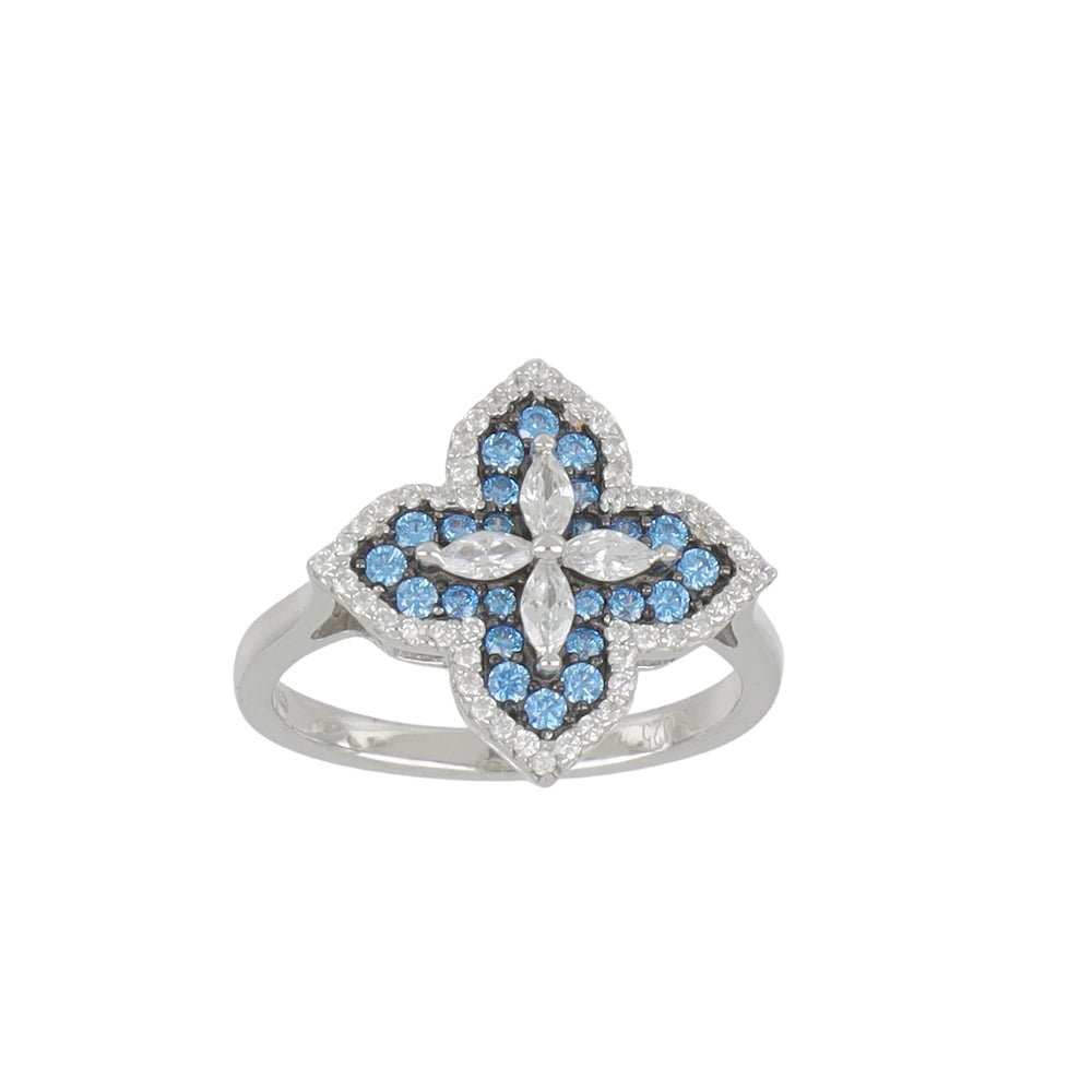 Anillo Trébol Azul