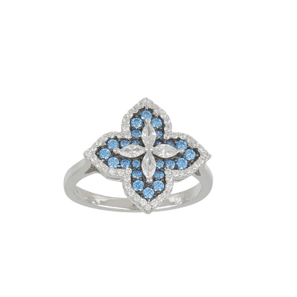 Anillo Trébol Azul