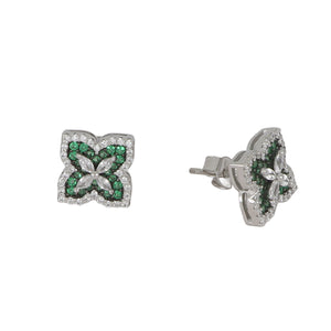 Pendiente Trébol verde
