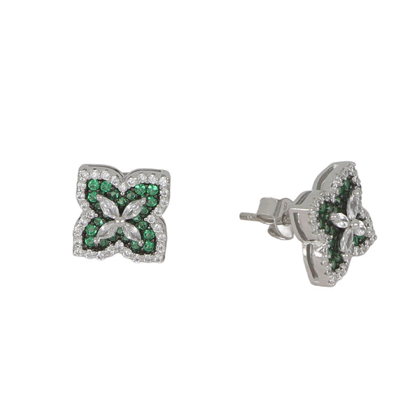 Pendiente Trébol verde