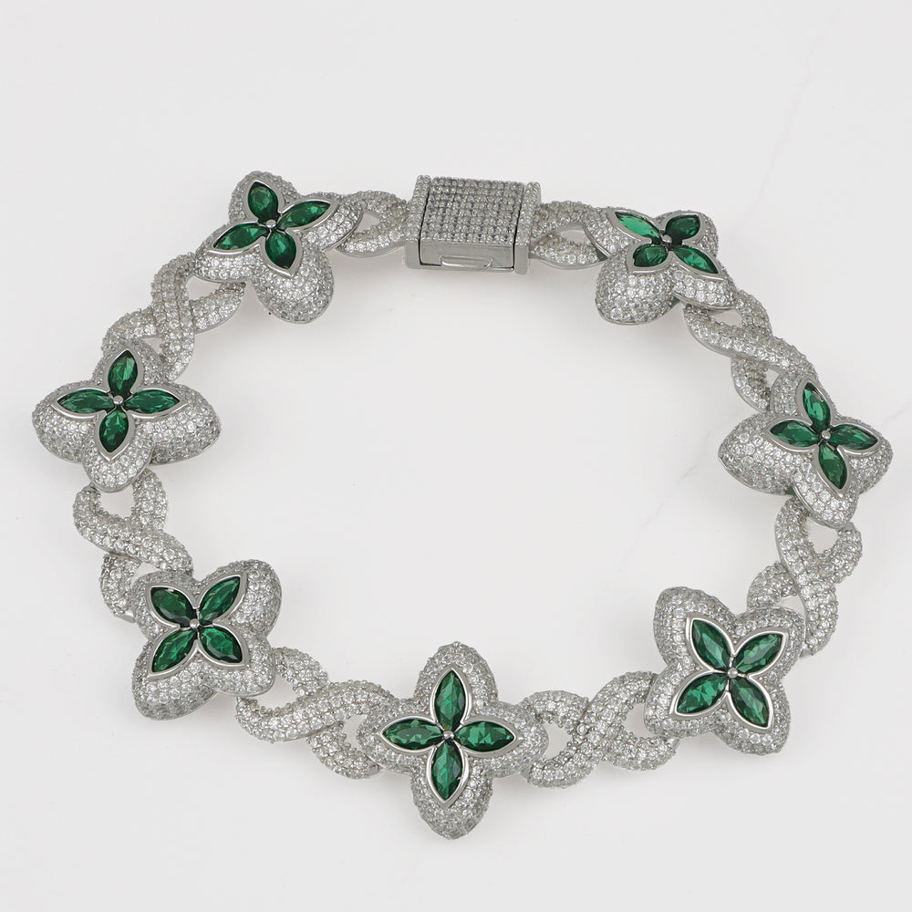 Pulsera de Flor XL Verde
