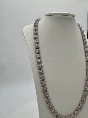 Cadena de plata con circonitas blancas