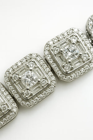 Cadena de plata con circonitas blancas