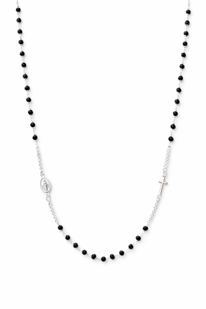 Collar rosario plata