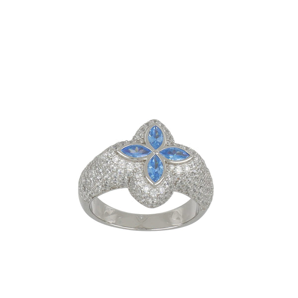 Anillo Flor Azul