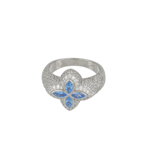 Anillo Flor Azul
