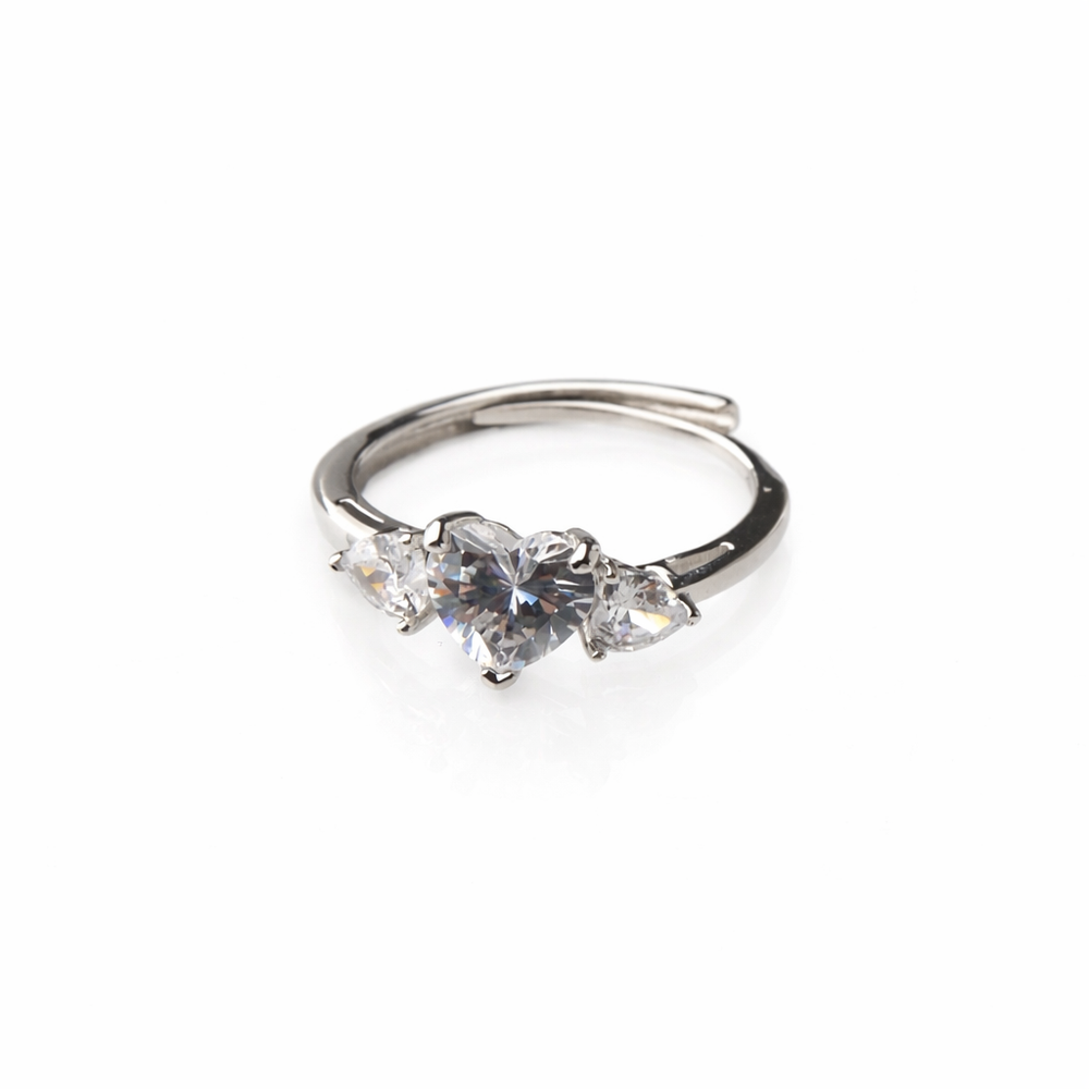 Anillo corazón plata