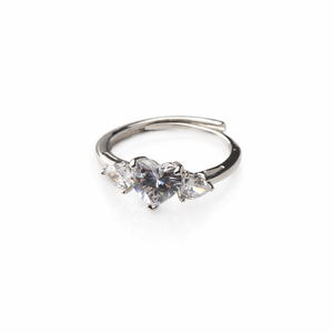 Anillo corazón plata