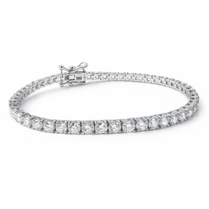 Pulsera tenis, en plata