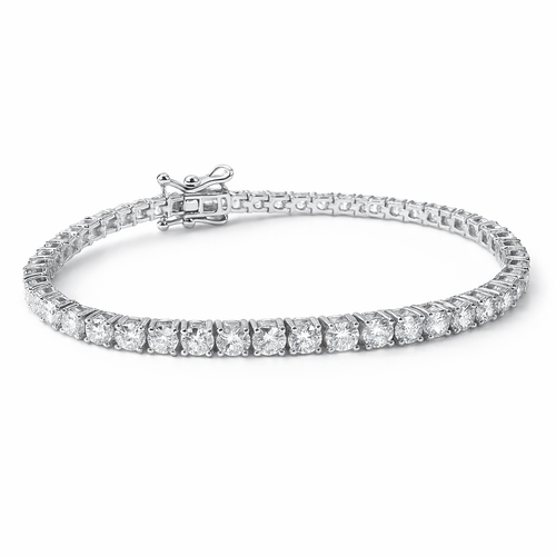 Pulsera tenis, en plata