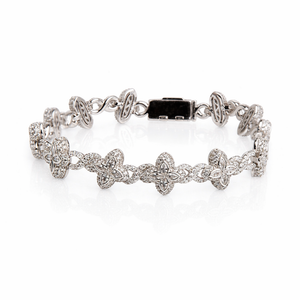Pulsera de plata blanca
