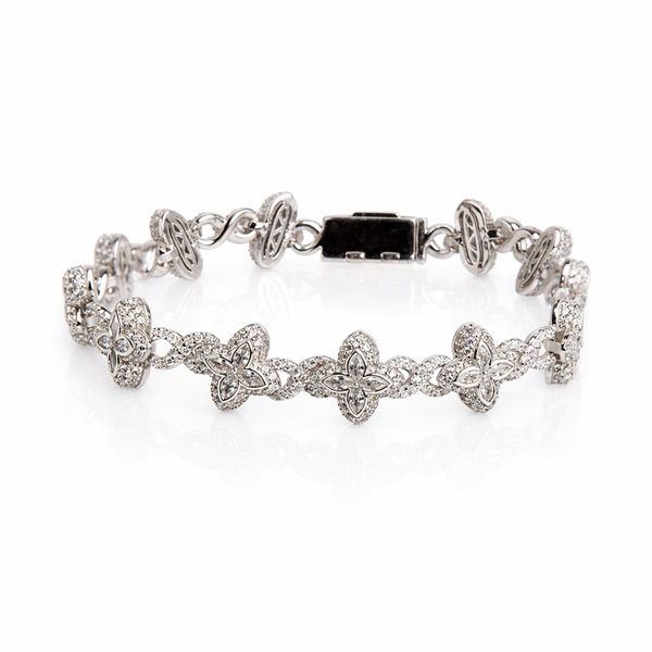 Pulsera de plata blanca