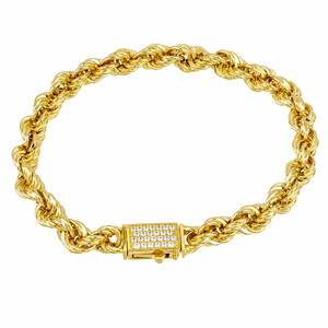 Pulsera cordón 11.5mm en plata chapada