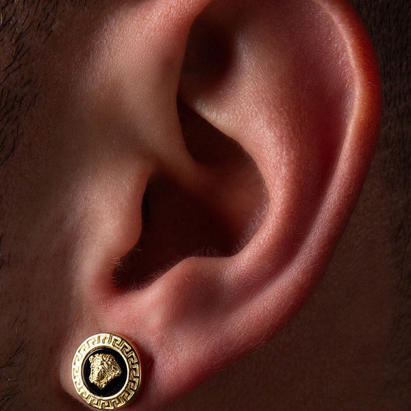 Pendientes medusa con circonitas