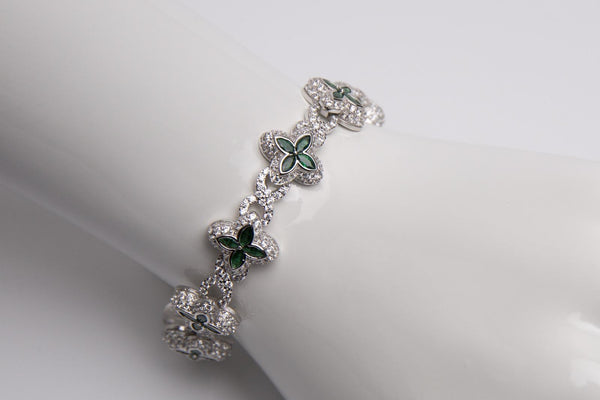 Pulsera Flores Verde