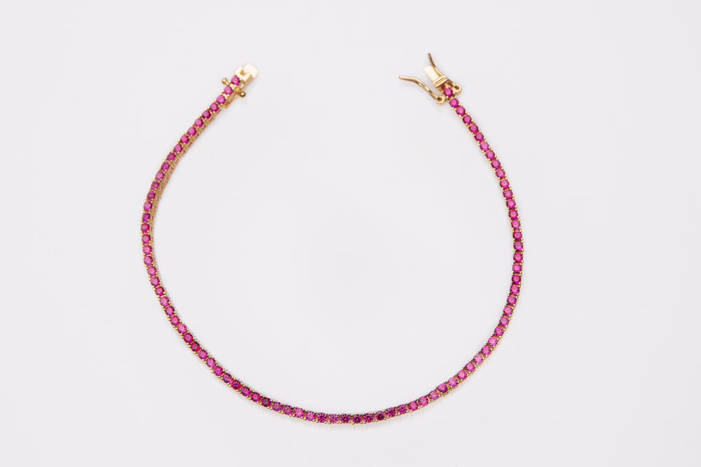 Pulsera riviere rosa