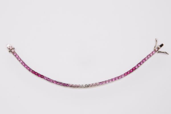 Pulsera riviere rosa