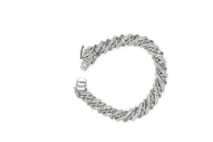 Pulsera de plata con circonitas blancas