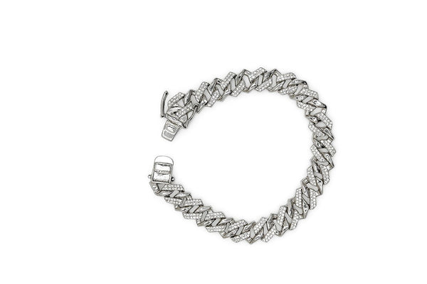 Pulsera de plata con circonitas blancas