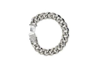 Pulsera de plata combinada de piedras